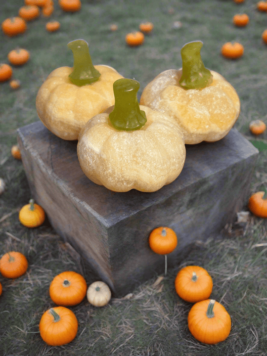 Hand Carved Calcite Pumpkins