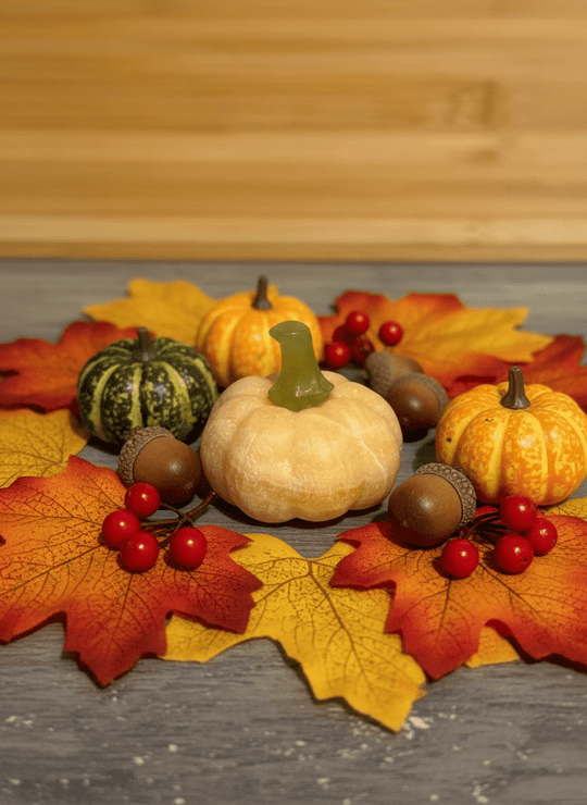 Hand Carved Calcite Pumpkins