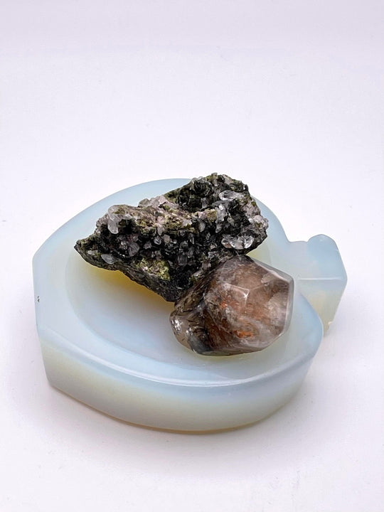 Opalite Apple Shape Bowl / Trinket Dish / Holder