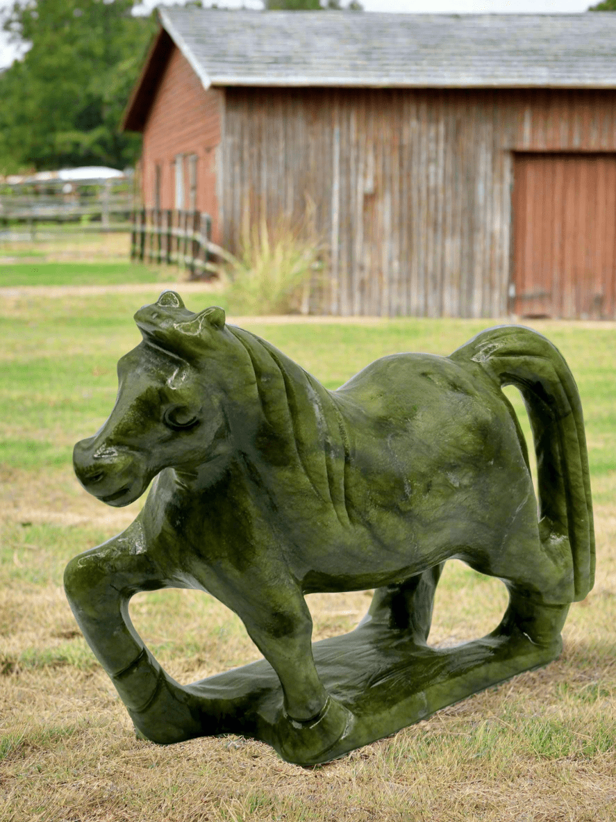 Nephrite Jade Horse Carving
