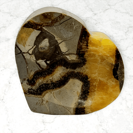 Septarian Calcite Heart Bowl