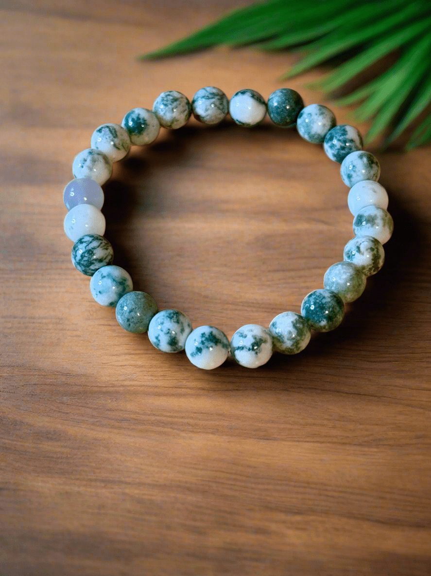 Tree Agate Stretch Bracelet