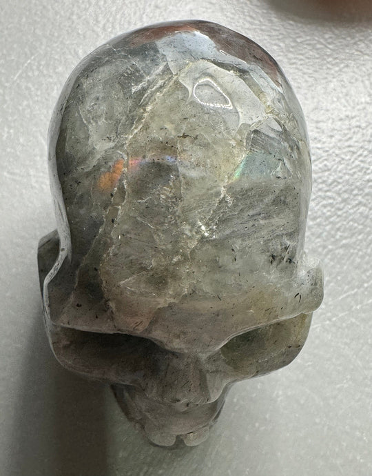 Labradorite Skull Carving