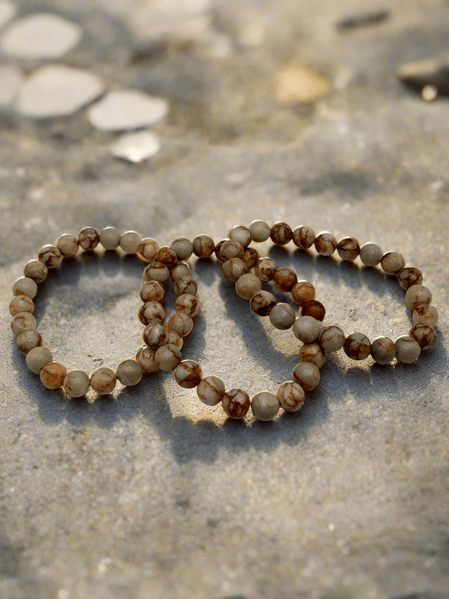 Red Vein Jasper Stretch Bracelet