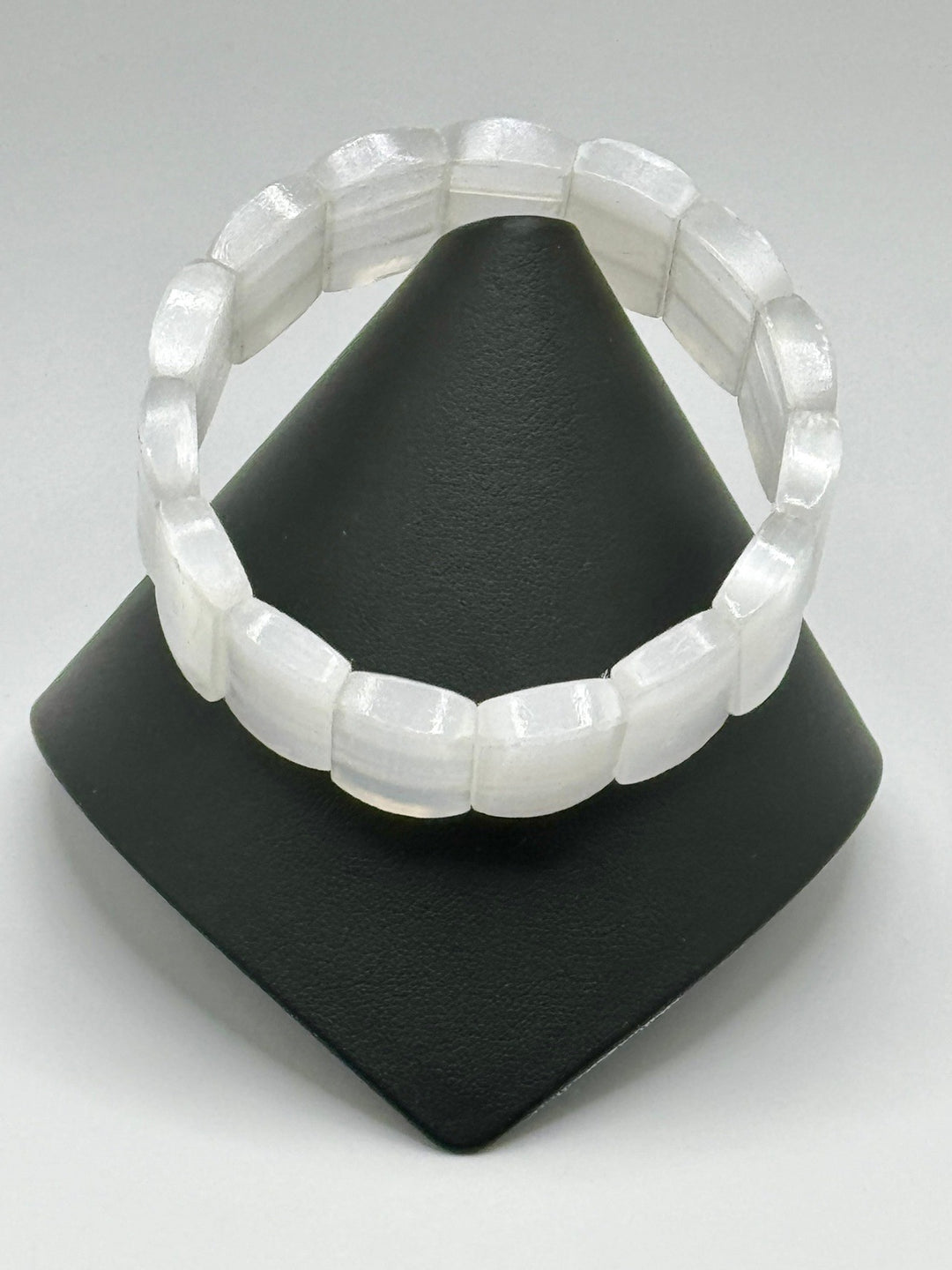 Selenite / Satin Spar / Gypsum Rectangular Stone Bracelet