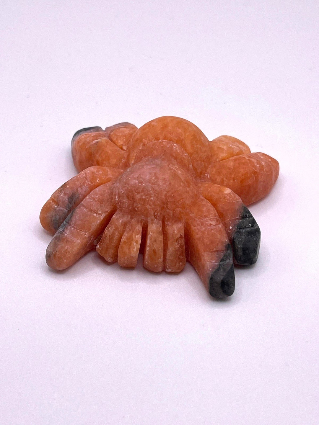 Hand Carved Gemstone Spiders