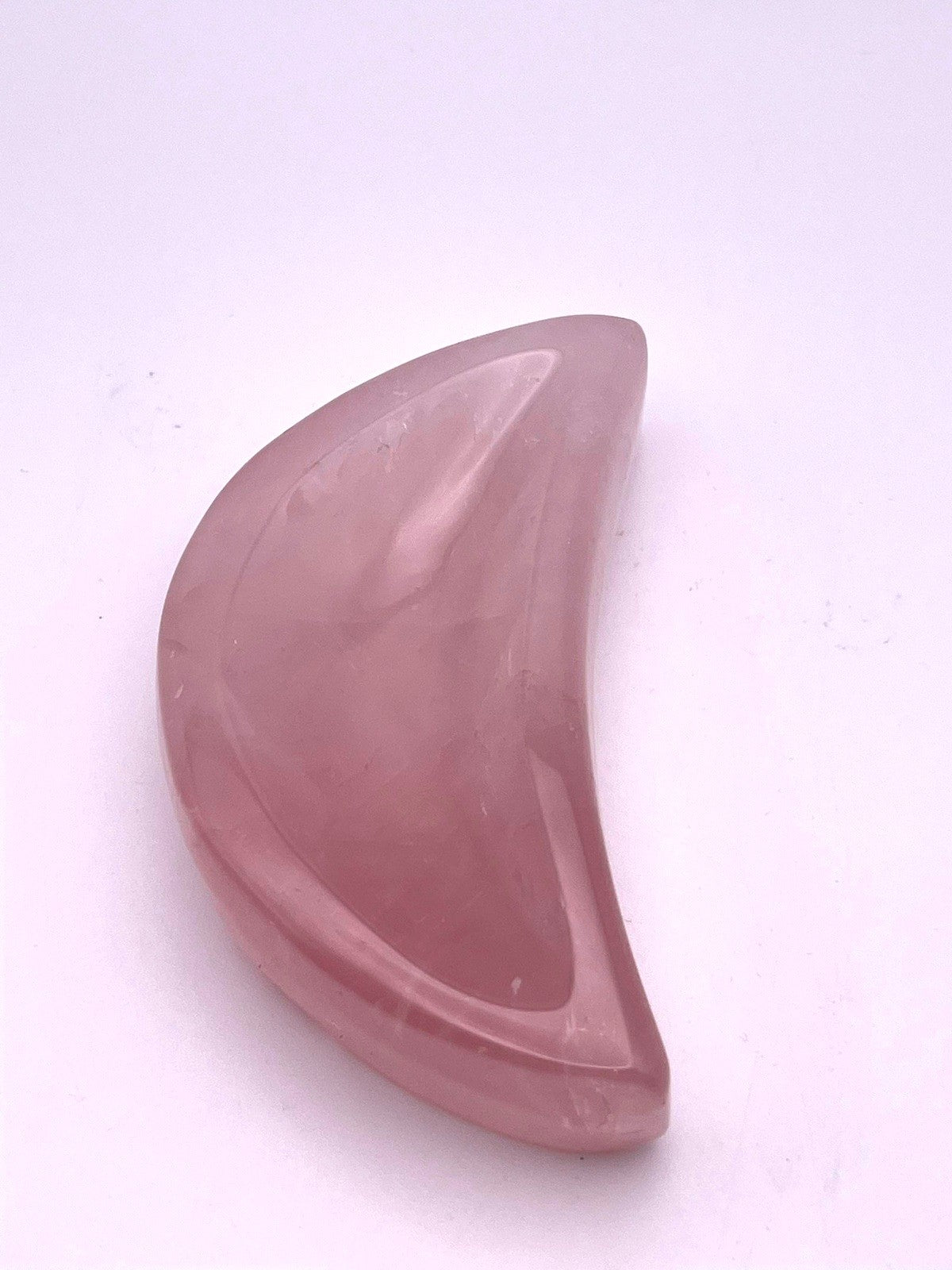 Rose Quartz Crescent Moon Bowl