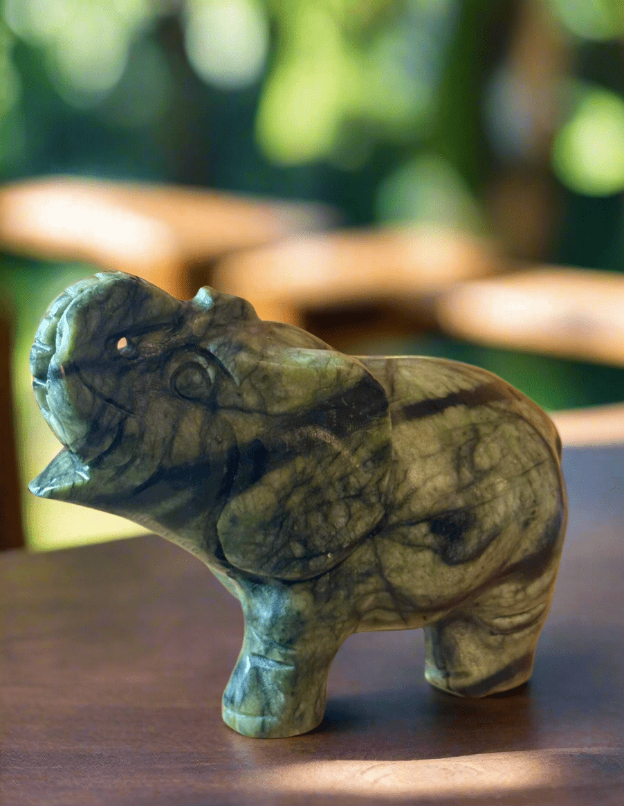 Nephrite Jade Elephants