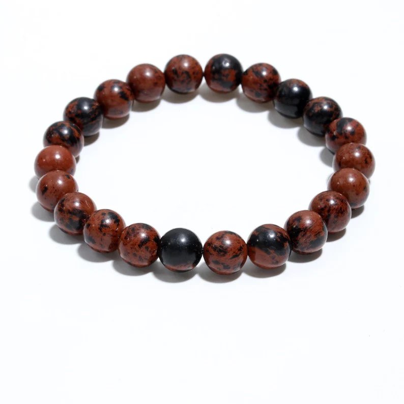 Mahagony Obsidian Stretch Bracelet