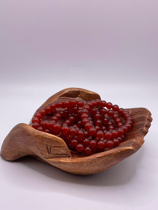 Orange Red Carnelian Stretch Bracelet