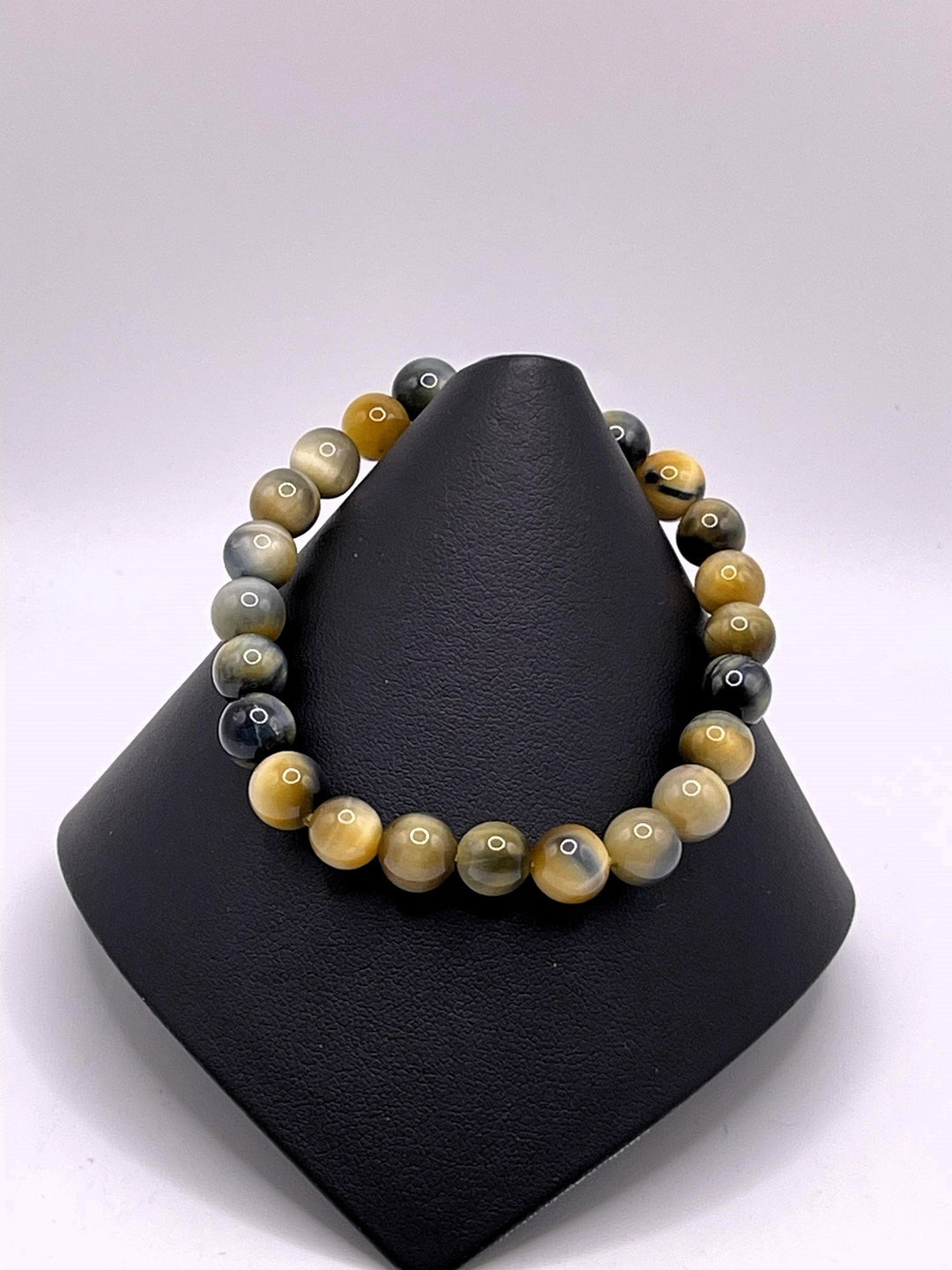 Golden Blue Tiger Eye Stretch Bracelet