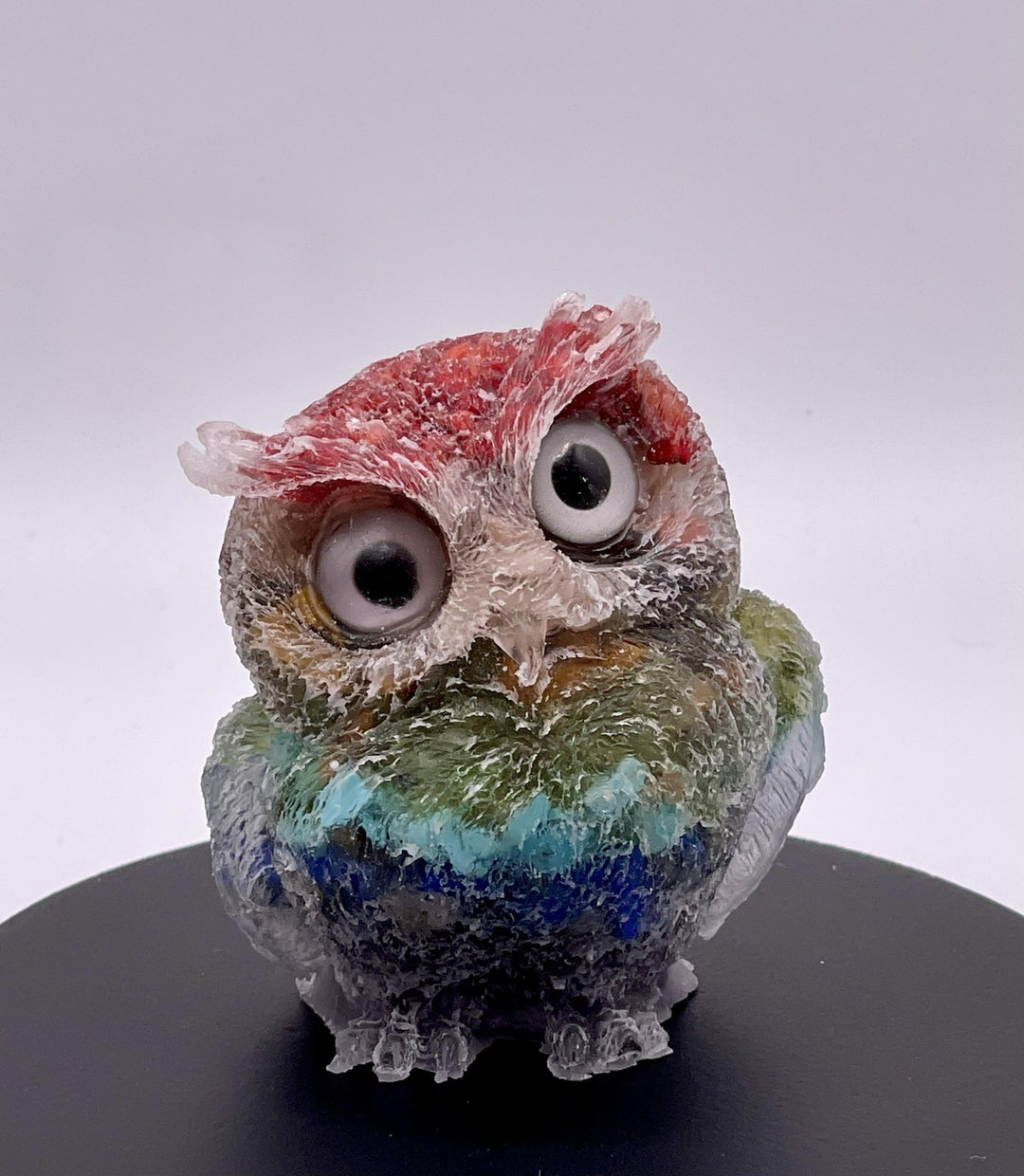 Natural Crystal Resin Owl