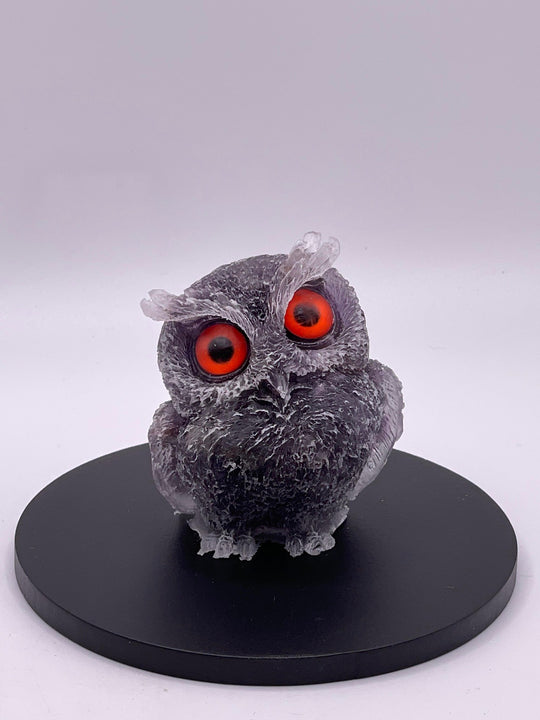 Natural Crystal Resin Owl