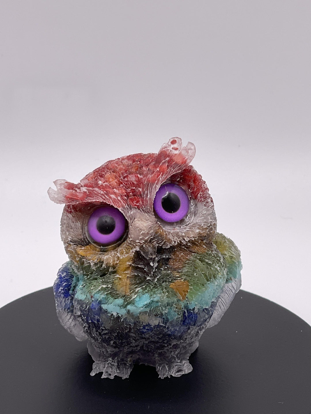 Natural Crystal Resin Owl