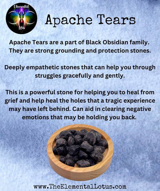 Raw Apache Tears Tumbles