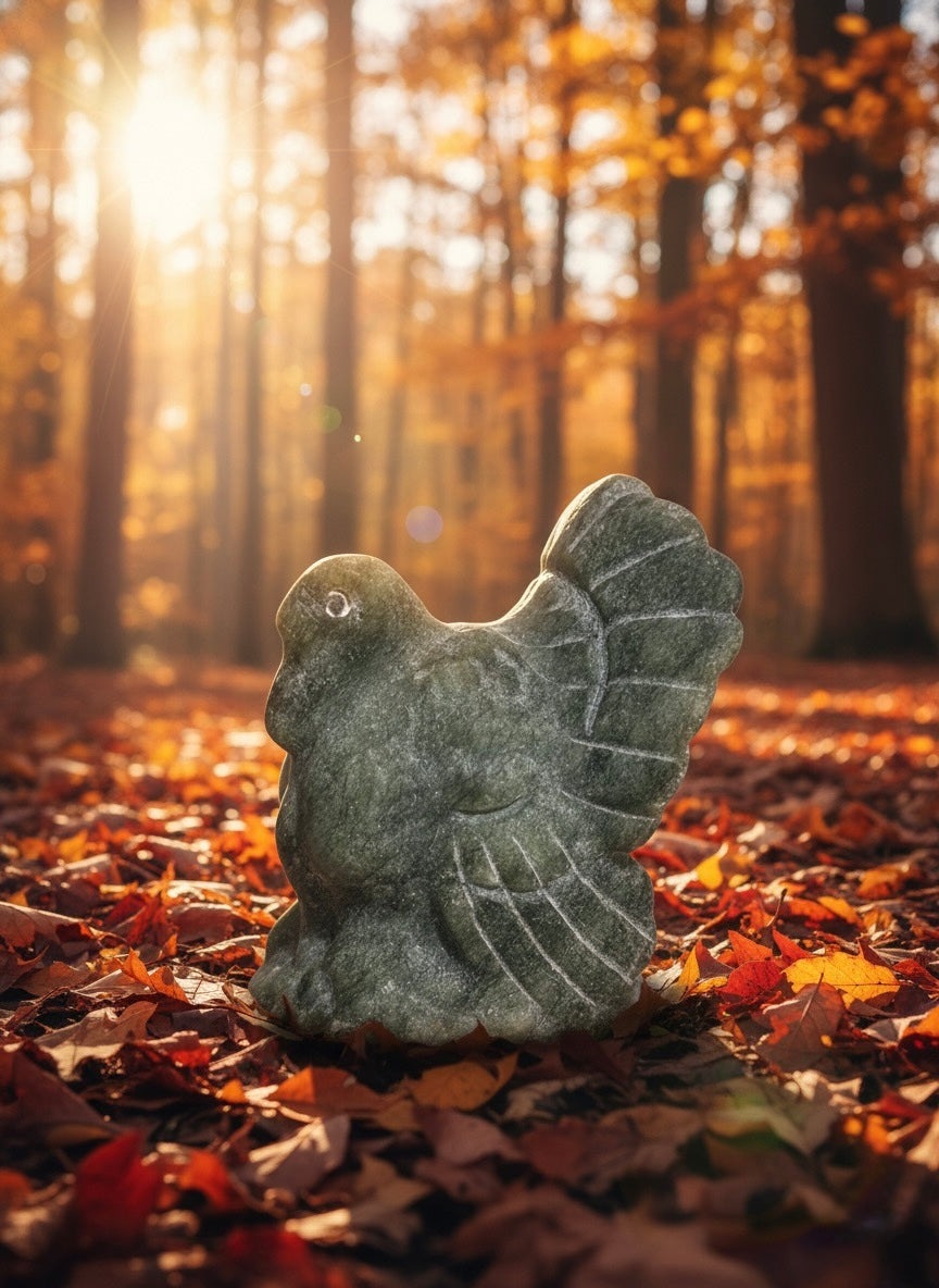 Nephrite Jade Turkey Carving