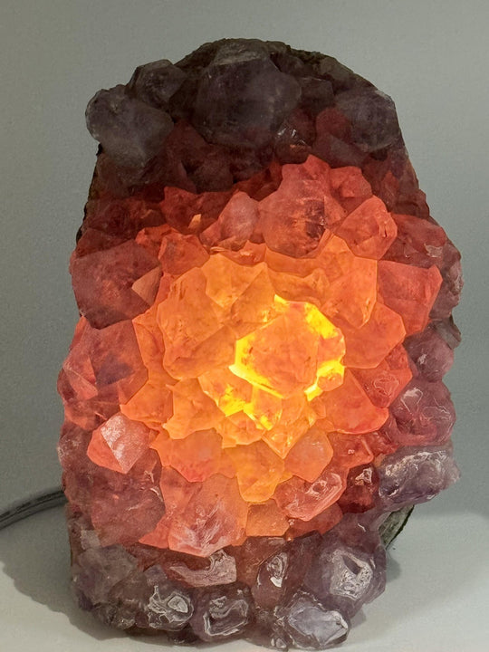 Amethyst Cluster LED Lamp