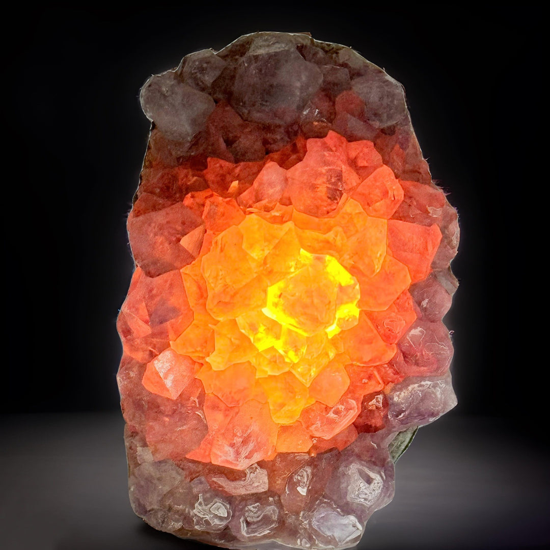 Amethyst Cluster LED Lamp