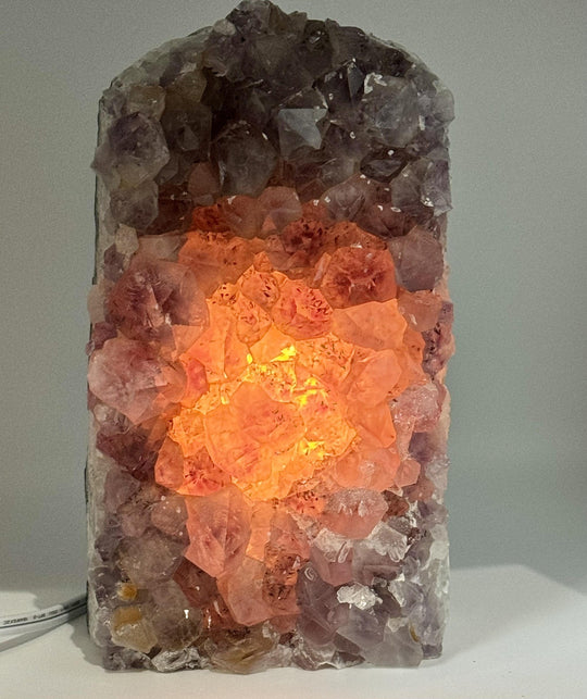 Amethyst Cluster LED Lamp