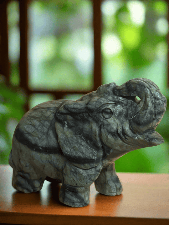 Nephrite Jade Elephants