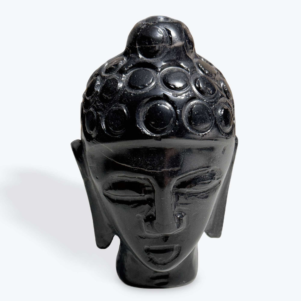 Black Onyx Buddha Head