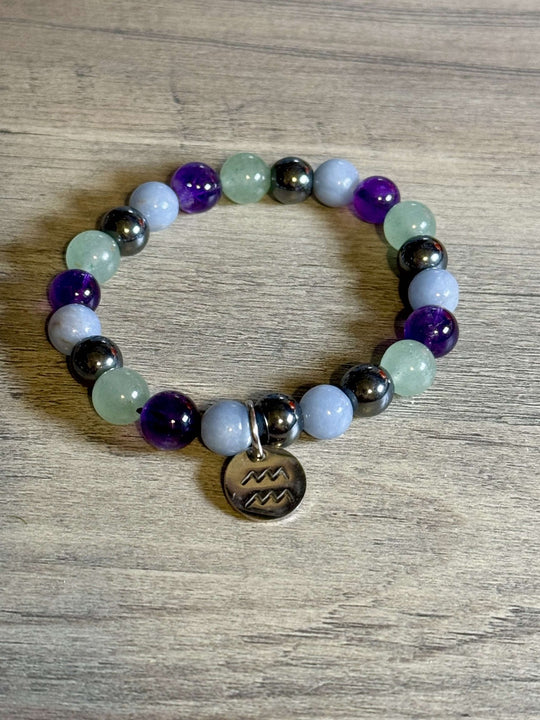 Zodiac Bracelets w Stainless Steel Clasp