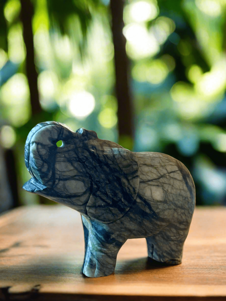 Nephrite Jade Elephants
