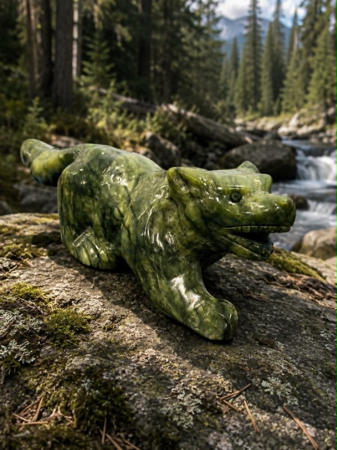 Jade Wolf Carving