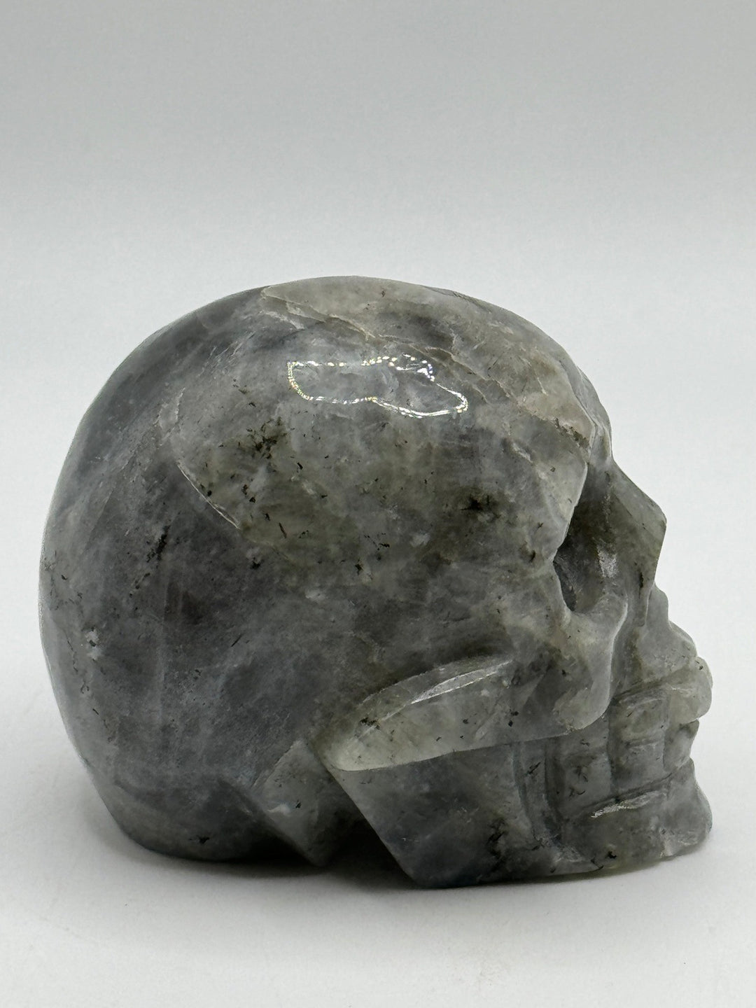 Labradorite Skull Carving