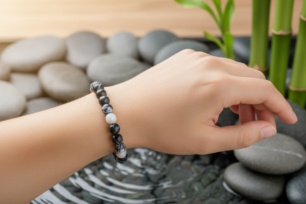 Zebra Jasper Stretch Bracelet