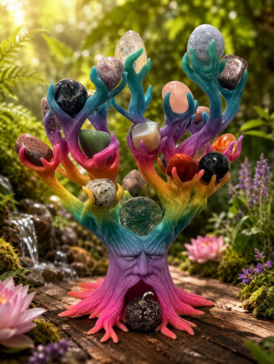 Tree of Life Guardian Mystical Crystal Display Stand