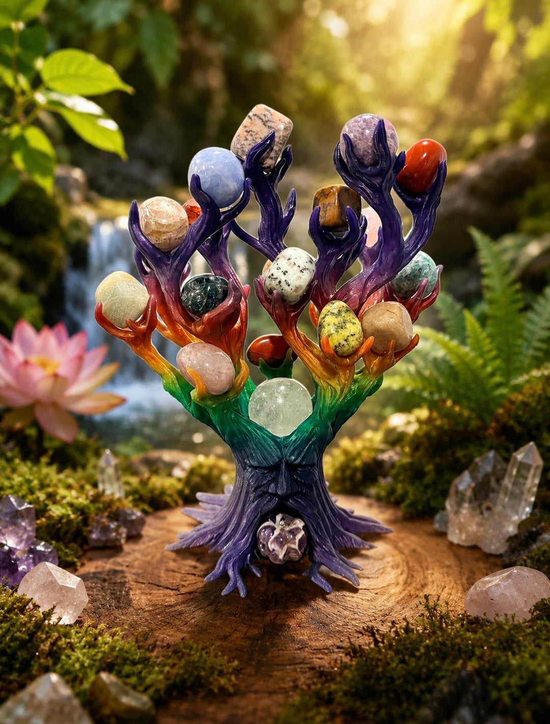 Tree of Life Guardian Mystical Crystal Display Stand