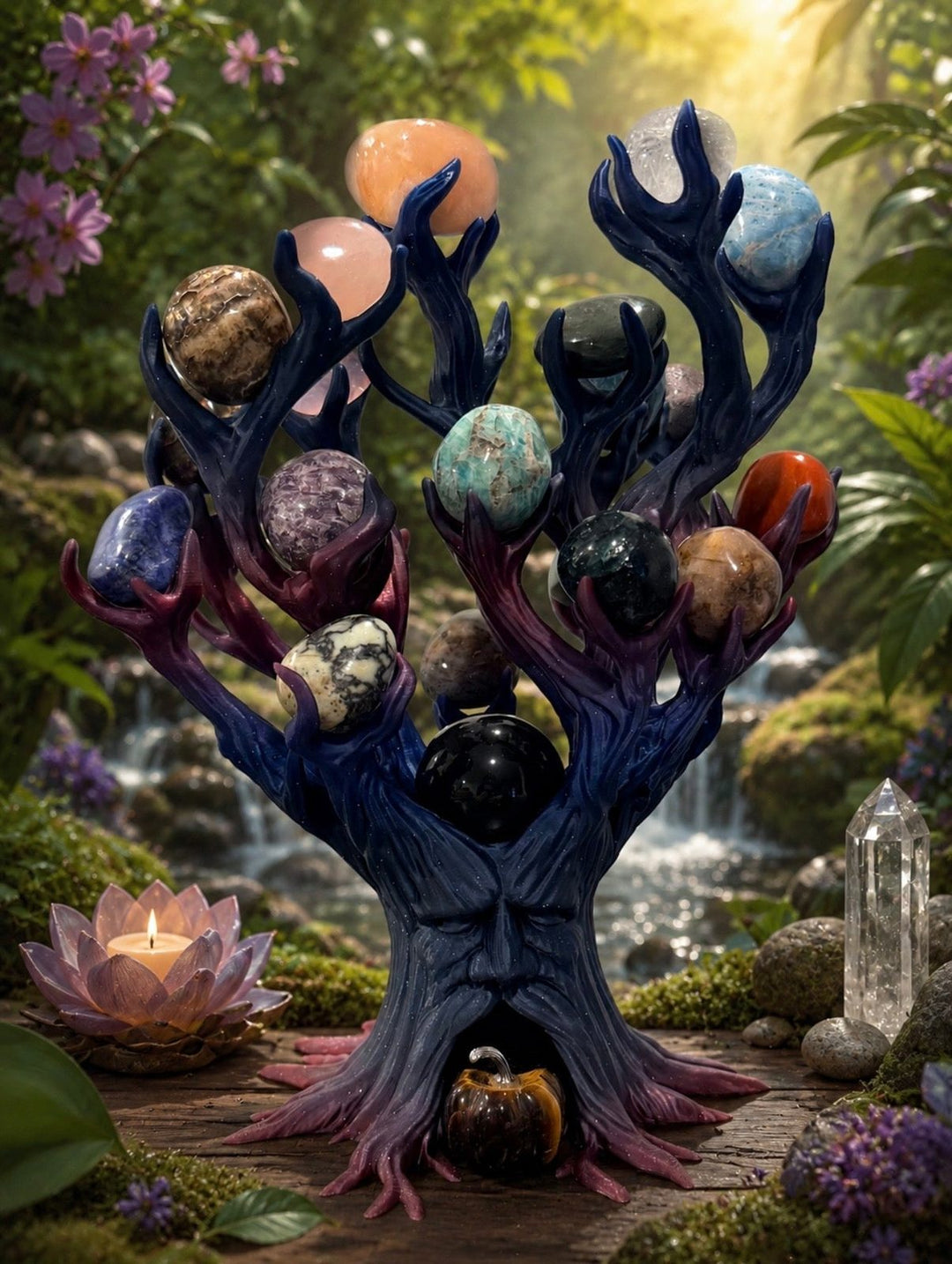 Tree of Life Guardian Mystical Crystal Display Stand