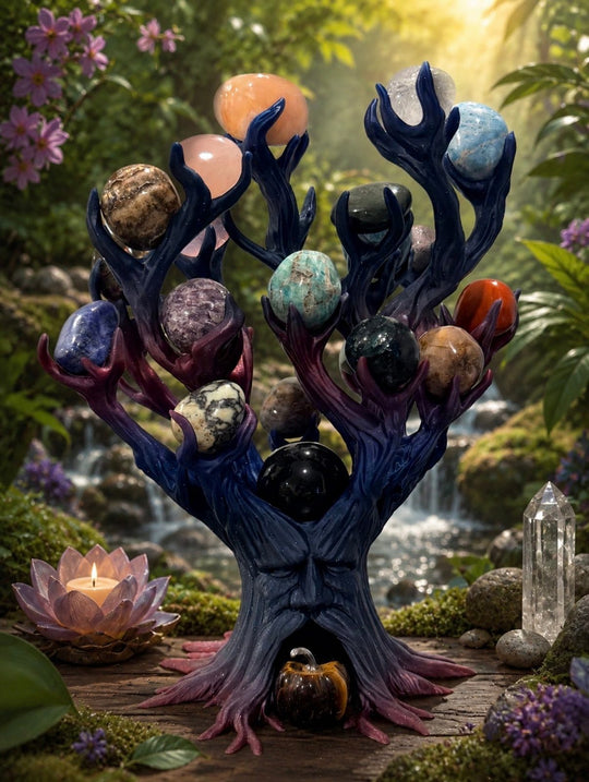 Tree of Life Guardian Mystical Crystal Display Stand