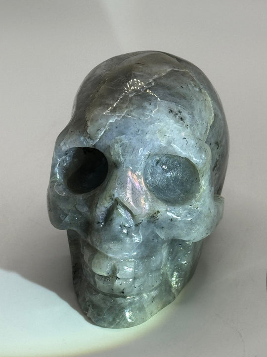 Labradorite Skull Carving