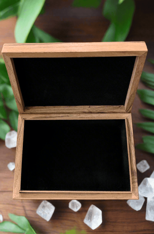 Velvet Lined Laser Etched Wooden Box