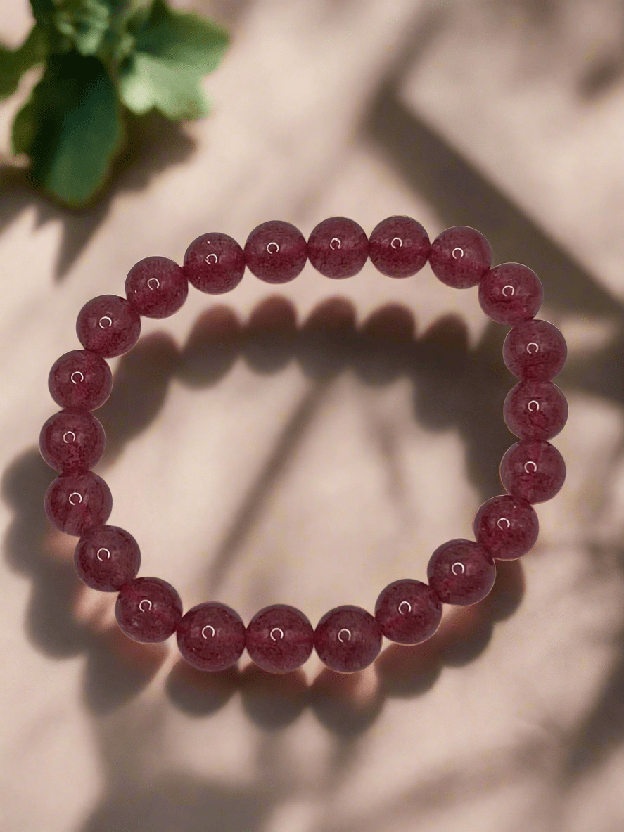 Strawberry Quartz Stretch Bracelet