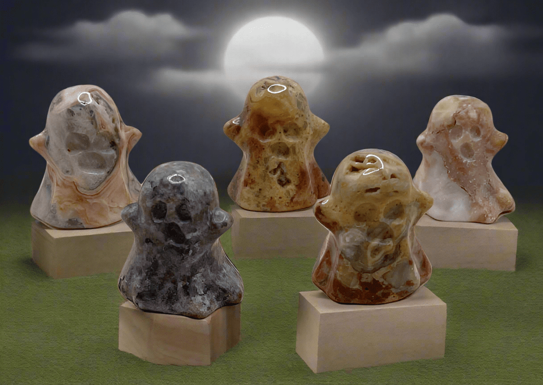 Ghostly Fun Crystal Carvings