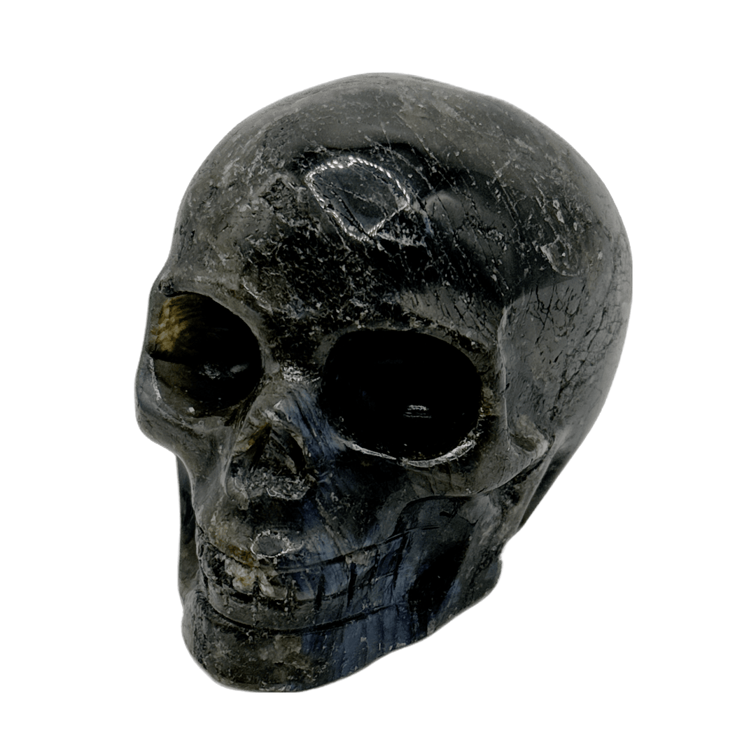 Labradorite Skull Carving