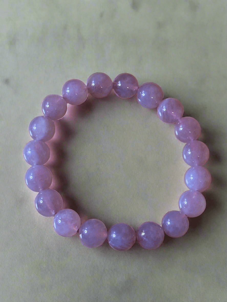 Purple Rose Quartz Stretch Bracelet
