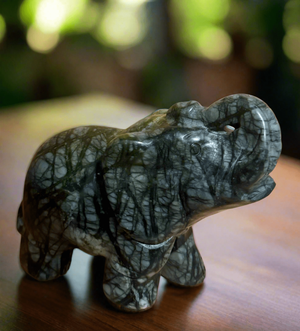 Nephrite Jade Elephants