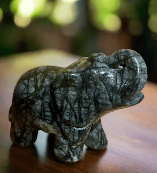 Nephrite Jade Elephants