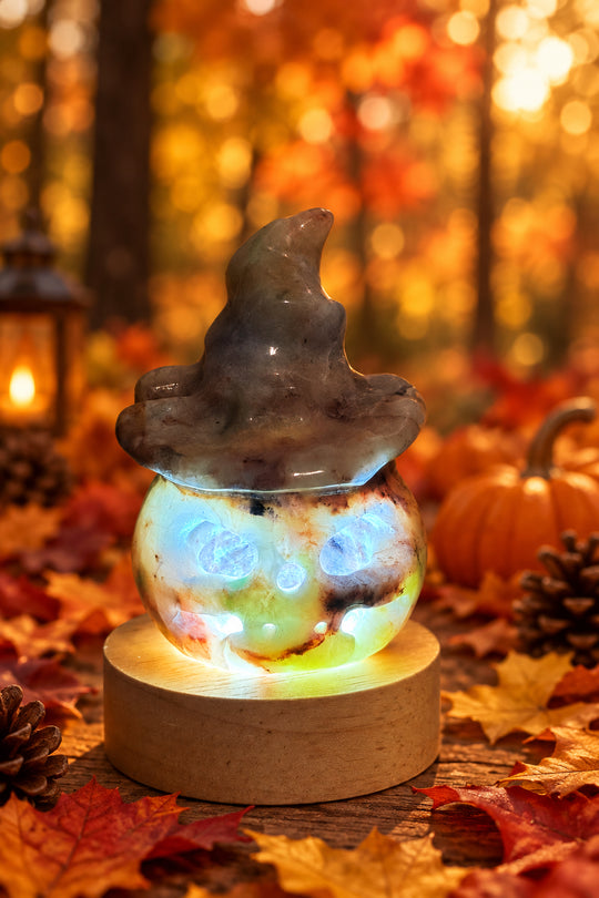 Jack O’Lantern / Pumpkin Crystal Carvings