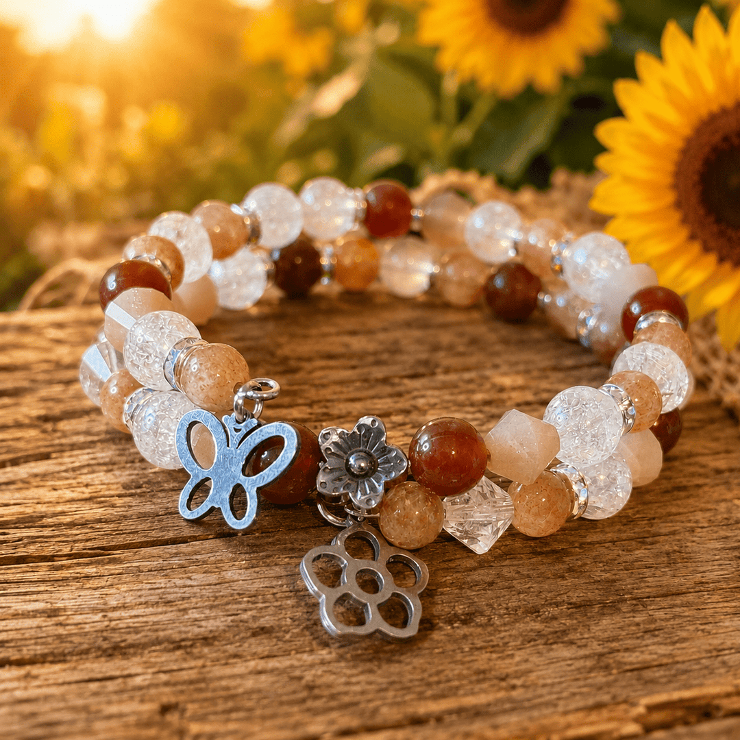 Double Wire Wrapped Summer Solstice "Litha" Bracelet