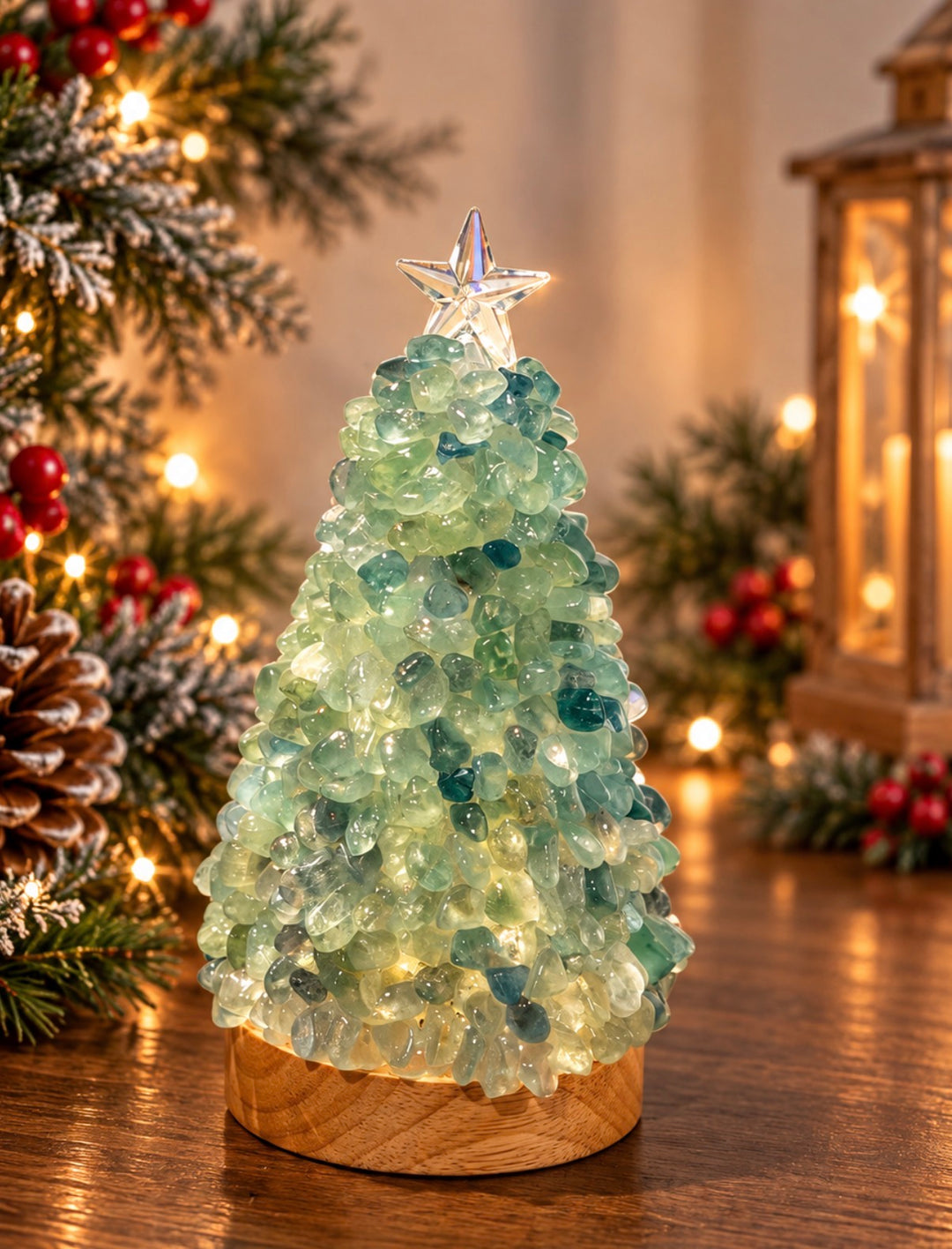 Árboles navideños LED de cristal