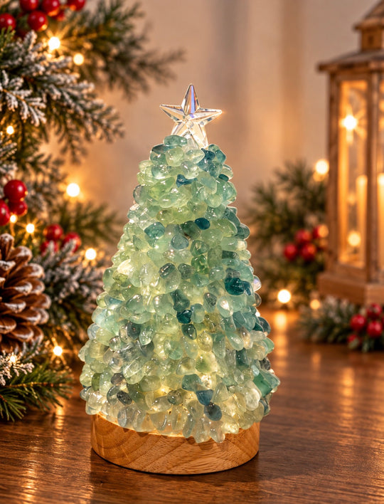 Árboles navideños LED de cristal