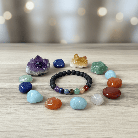 Chakra Lava Stone Bracelet with EO Blend