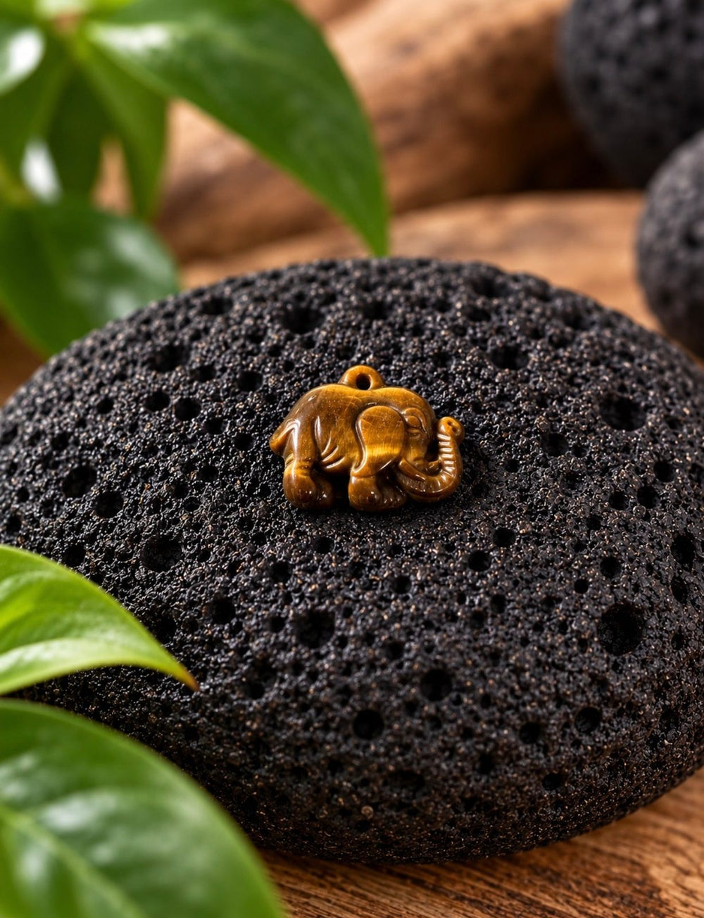 Tiger Eye Elephant Pendant