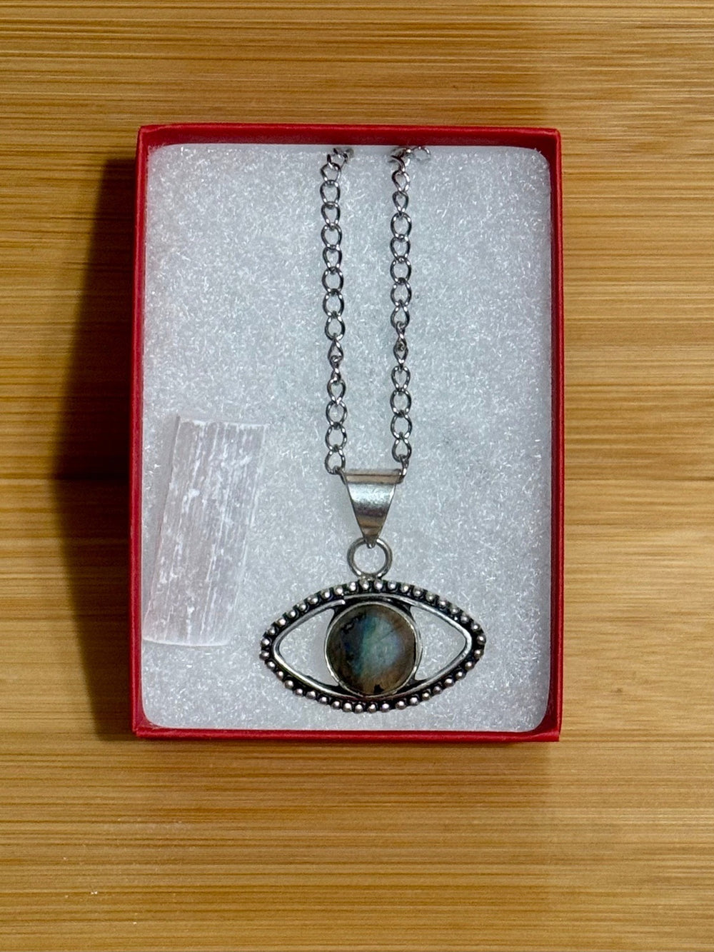 Labradorite Evil Eye Pendant