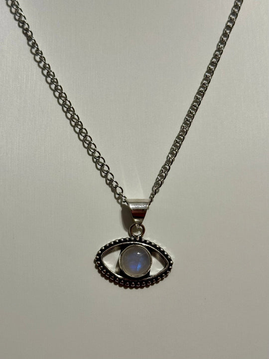 Moonstone Evil Eye Pendant
